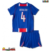 Camisa de Futebol Paris Saint-Germain Lucas Beraldo #4 Equipamento Principal Infantil 2026-27 Manga Curta (+ Calças curtas)